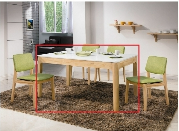 A517-05希芙雙色5尺全實木餐桌