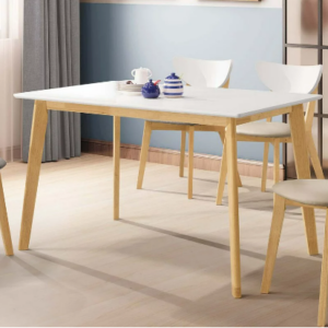 A520-01亨利4尺原木雙色餐桌(原木+白面)