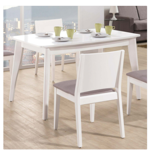 A528-06奧斯卡白色4.3尺餐桌