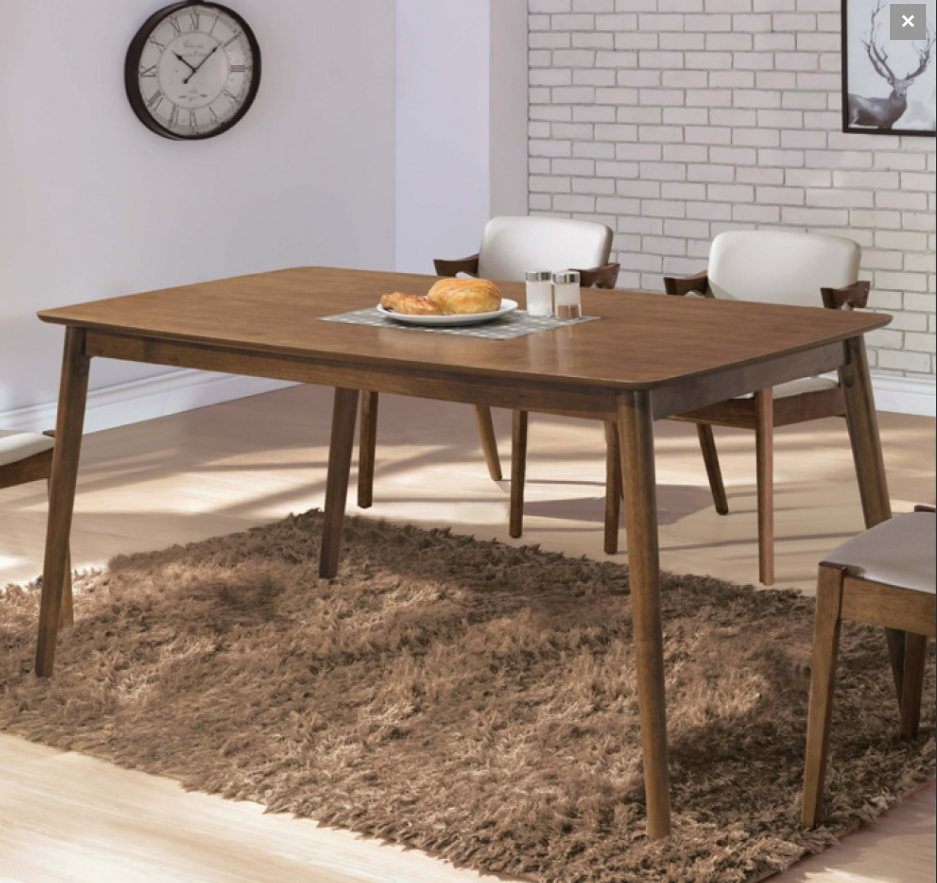 A524-04莎莉淺胡桃5尺餐桌