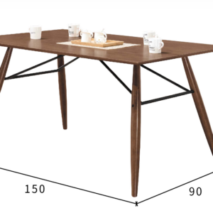 A526-01伯明罕淺胡桃鐵件5尺餐桌