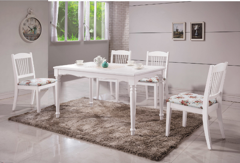 A528-05海倫鄉村白色4.3尺餐桌