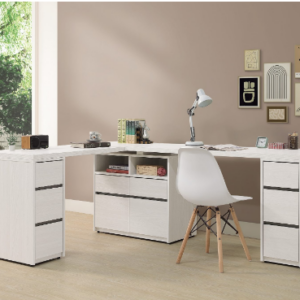 A569-01弗洛拉7*5尺l型功能桌組