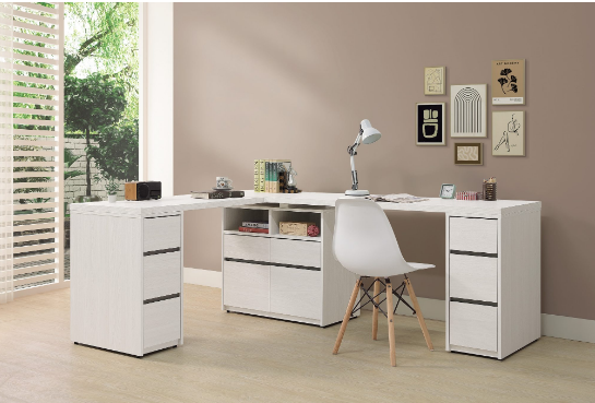 A569-01弗洛拉7*5尺l型功能桌組