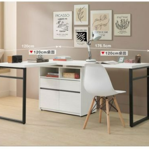 A569-03弗洛拉6×4尺L型功能桌組