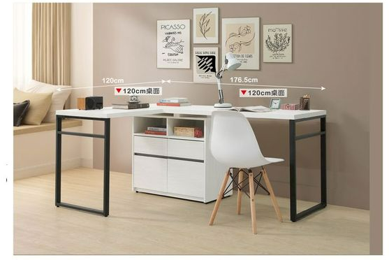 A569-03弗洛拉6×4尺L型功能桌組