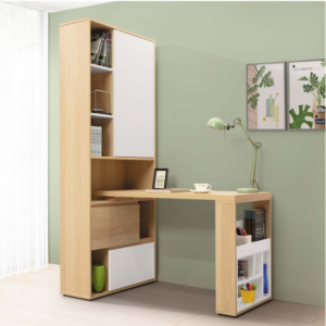 A571-04佩芮2.7尺H型活動書櫥桌組