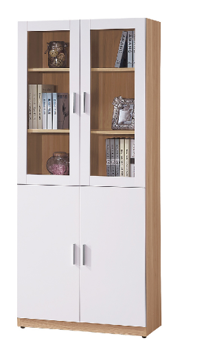 A575-03艾美北歐2.7尺四門書櫃