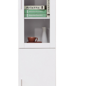 A570-02艾美白色1.3尺二門書櫃(右開)