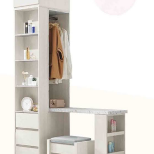 278-8 蘿拉4*7.8尺組合書桌櫃(全組) 隔板皆為固定 門內無隔板 從桌面到地板高度75公分 含椅 不分左右方向皆可擺放