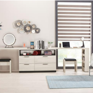 327-2伊凡卡10.4尺多功能組合伸縮鏡台(全組含椅) 雜誌架不分左右方向