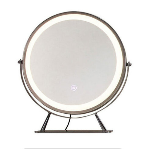 322-8拜登桌上鏡 附三段式LED三色調節觸控燈 旋轉式鐵灰色防鏽烤漆鐵框造型