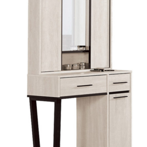 326-3伊凡卡2.64推門鏡台(含椅) 鏡座高度75公分 鏡框隔板全固定式