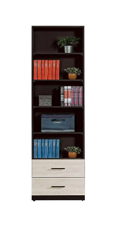 714-8伊凡卡2尺二抽書櫃 附*3活動隔板 高低可調整