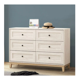 347-4 維特六斗櫃 腳下緣高9.4公分