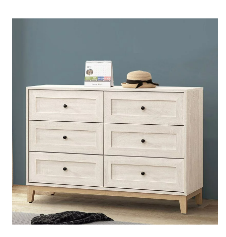 347-4 維特六斗櫃 腳下緣高9.4公分