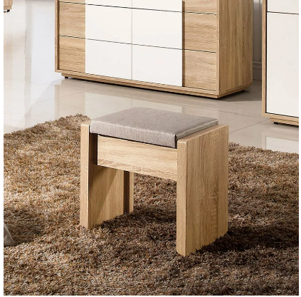 358-5 多莉絲化粧椅(皮面) 可掀開置物