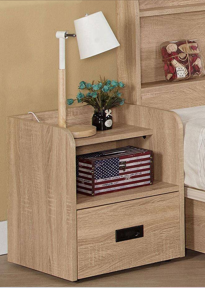 363-4法諾梧桐色床頭櫃(單)