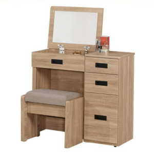 364-4法諾梧桐色2.7尺掀式鏡台(含椅)