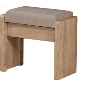 364-5 法諾梧桐色化妝椅(貓抓皮面) 可掀開置物