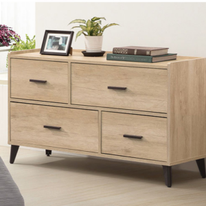 370-2 茉娜四斗櫃 鐵腳高度12公分