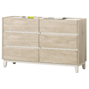 378-2艾琳六斗櫃 下緣腳高8公分