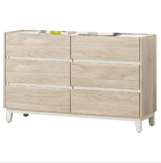 378-2艾琳六斗櫃 下緣腳高8公分