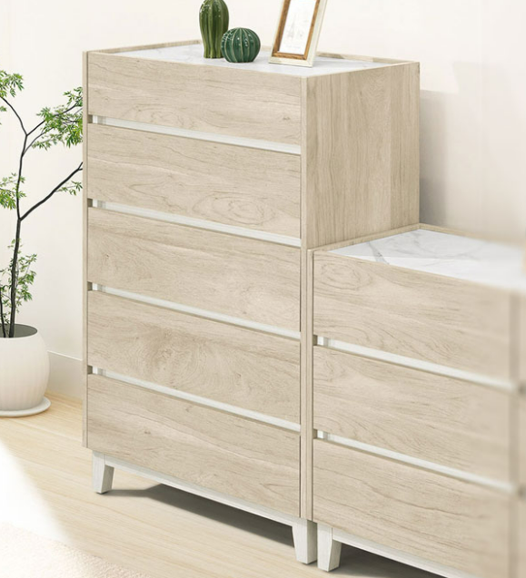 380-2艾琳五斗櫃 下緣腳高8公分