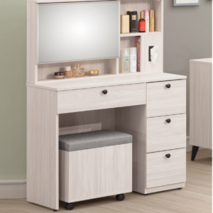 255-2 麗莎3尺開門鏡台(含椅) 鏡面高度78公分 開門內無隔板