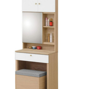 388-3歐若拉2尺鏡台(含椅)鏡座高度77公分 木門內無隔板 鏡框附1大1小活動隔板