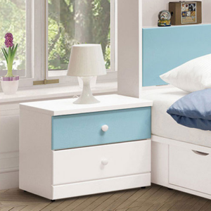 399-2雲朵藍白色床頭櫃(單)