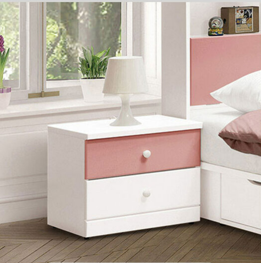 401-2雲朵粉紅色床頭櫃(單)