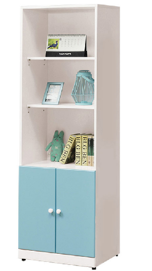 757-2雲朵藍白色2尺書櫃 附*3活動隔板