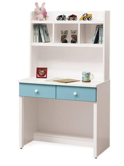 757-3雲朵藍白色書桌(上+下)