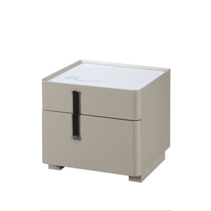 409-8 月褶岩板床頭櫃(單) 高級MDF+平光岩板、 抽屜採高級鋼珠滑軌、岩板特性:高強度 耐磨耐刮 耐高溫 易清潔