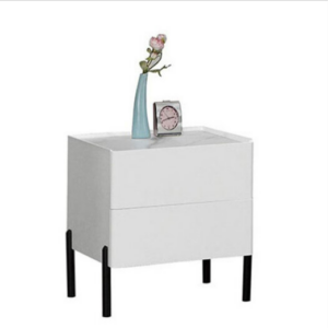 409-9馬黑蘭白色岩板床頭櫃(單)