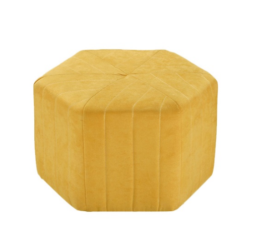 529-12德拉瓦黃色六角凳⊙布套不可拆洗