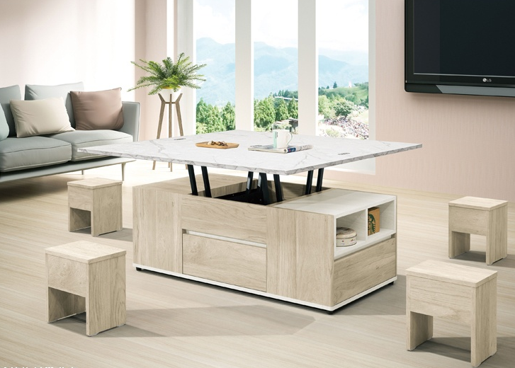 538-2艾琳4*4尺多功能升降茶几