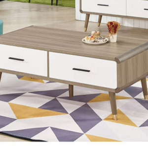 548-3艾諾4尺淺灰橡色四抽大茶几