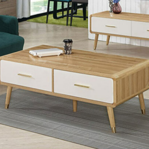 547-3艾諾4尺原木色四抽大茶几