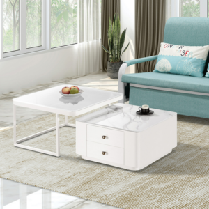 565-2肯達二抽白色組合方几(全組)