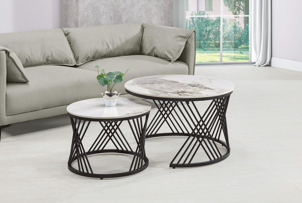 567-2薩娃岩板組合圓几(全組)