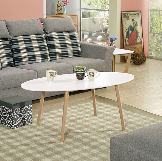 574-2詠姬拉3.3尺白色橢圓几