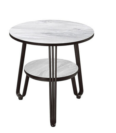 583-4采尼2尺圓几 高級耐磨MDF、 黑鐵砂烤漆防鏽處理腳架、