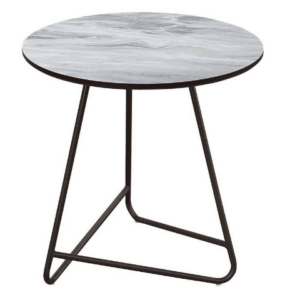 584-2漢爵2尺圓几高級耐磨MDF、 黑鐵砂烤漆防鏽處理腳架、