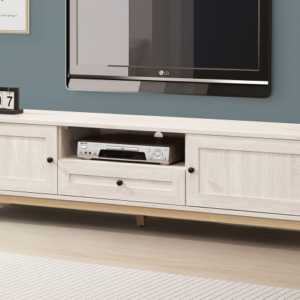 610-5維特6尺電視櫃木門內無隔板 附1個電線孔 附USB+插頭兩用座孔