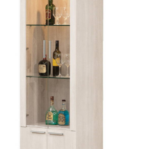 606-2海芋2尺展示櫃 附8mm玻璃隔板x2、線上開關LED省電燈具