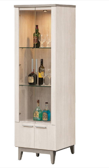 606-2海芋2尺展示櫃 附8mm玻璃隔板x2、線上開關LED省電燈具