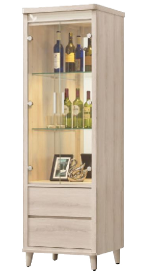 602-2維娜2尺展示櫃玻璃隔板8mm，門片5mm強化