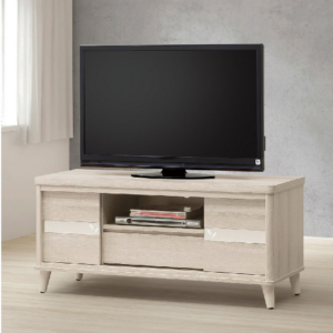 602-5維娜4尺推門電視櫃⊙附活動隔板*2、 ⊙附電線孔*1、